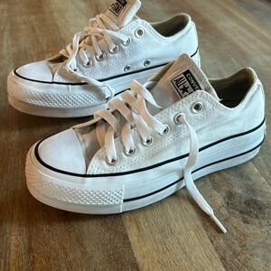White platform converse